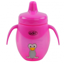 Детский поильник Adiri Penguin Jr. Trainer Pink, 200 мл.