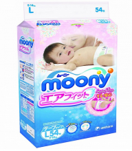 Подгузники MOONY L (9-14 кг), 54 шт