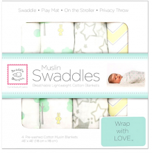 Набор муслиновых пеленок 4 шт. SwaddleDesigns